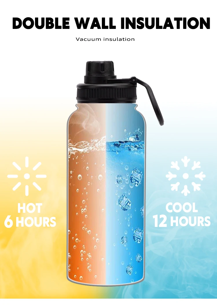 Arslo Stainless Steel Insulated Water Bottle - Double-Wall Vacuum, Straw Lid & Handle, Keeps Drinks Cold - View #10