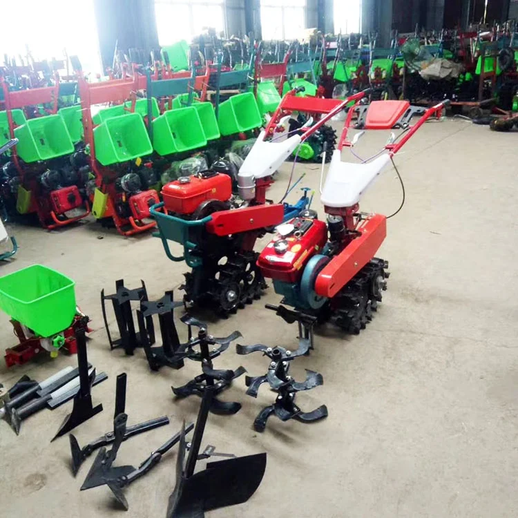 Mini Power Tiller Hand Tractor Ratavator Rotary Multi Function Crawler Cultivator Motocultor Power Mini Tiller Weeder