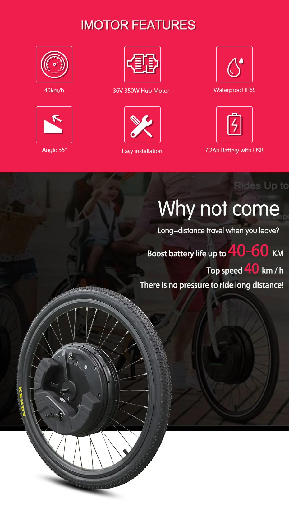 Eu Voorraad Imotor 3.0 Elektrische Fiets Conversie Kit 40 Km/h Max Snelheid  Elektrische Fiets Conversie Kit Front Hub Motor Wiel Ebike - Buy Imotor 3.0  Elektrische Fiets Conversie Kit,Eu Voorraad Imotor 3.0