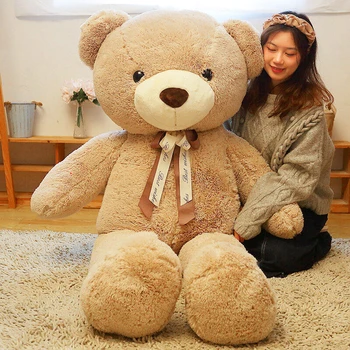 High Quality 130cm American Giant Bear Plush Skin Kawaii Bear Coat Soft Toys for Children (no filling) main image 1