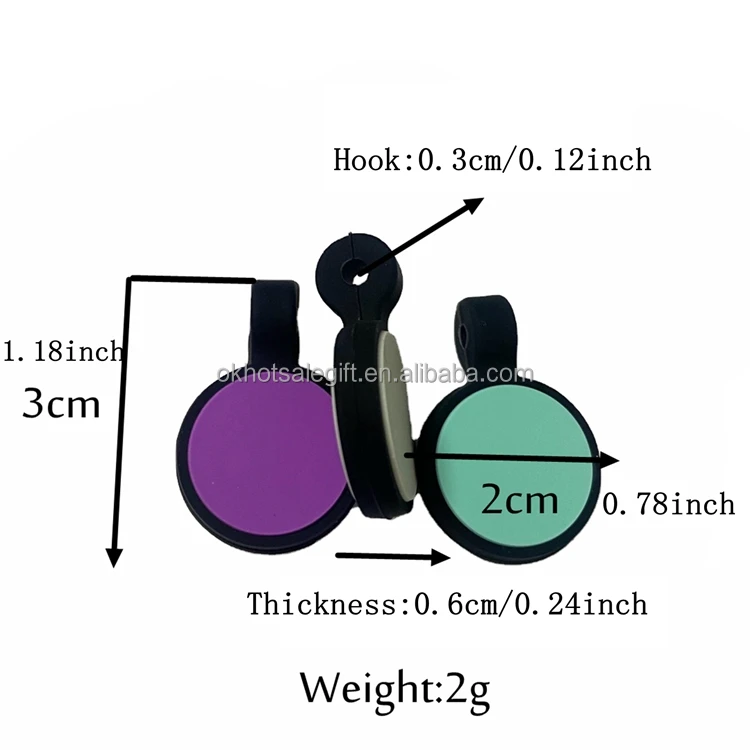 OKSILICONE Ready to Ship Different Shape Set Silicone Pet ID Tags Solid Color Double Sided Print Pet Name Phone Number Tag