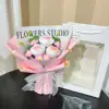 3 rose rosa sfumate + puff