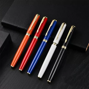 Custom Logo High Quality Class Style Blue Metal Roller Gel Pen Promotional