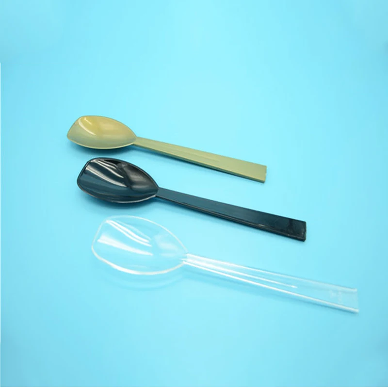 Heavy Duty Transparent  Plastic Serving Spoons Colored Plastic Spoons Reusable Buffet Spoons for Party