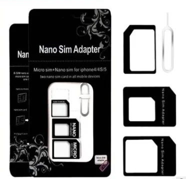 Cortador de Tarjeta Nano Sim Para Iphone 4 4S 5 6 7 Ipad 3 y 3 X Adaptadores 