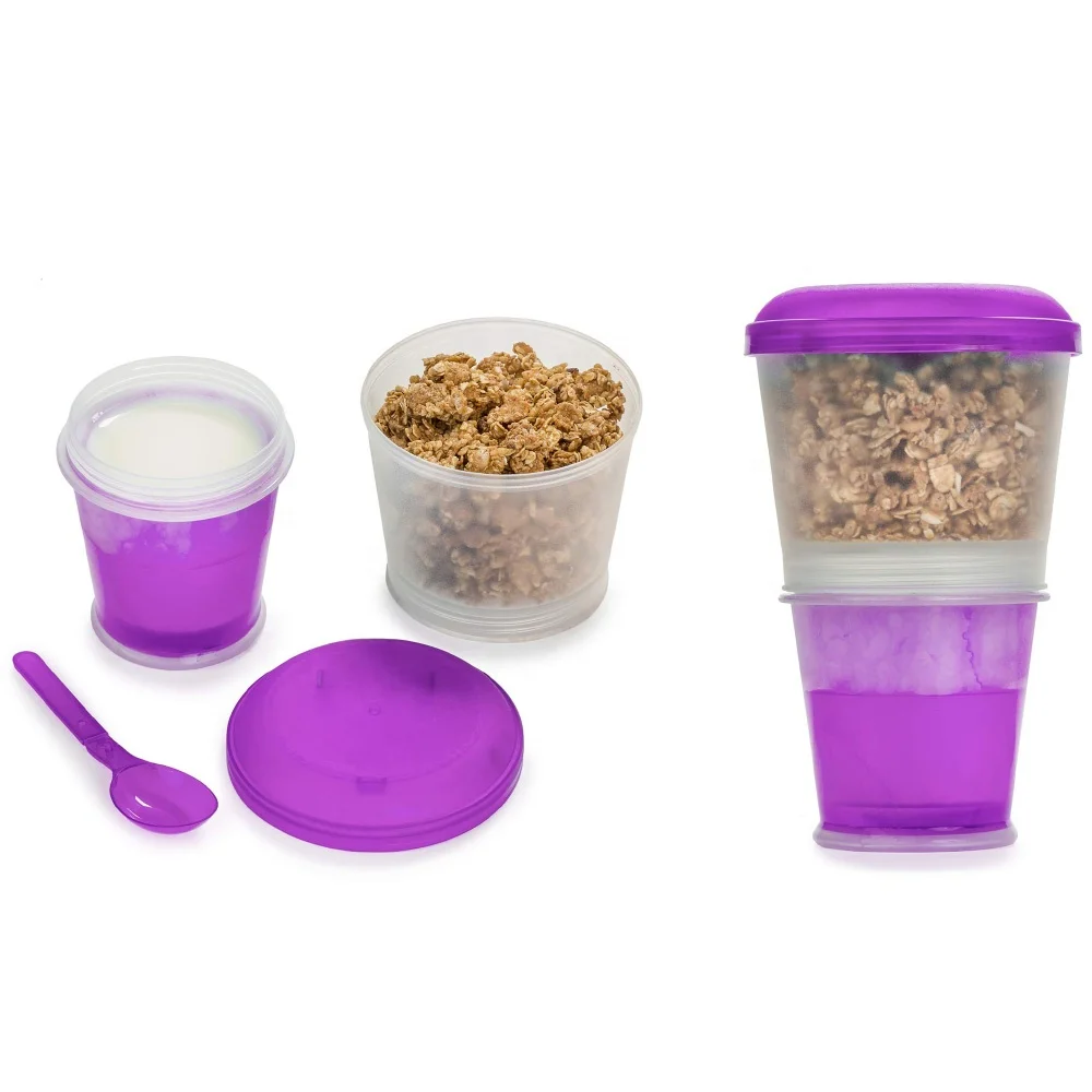 plastic breakfast cereal to go cup