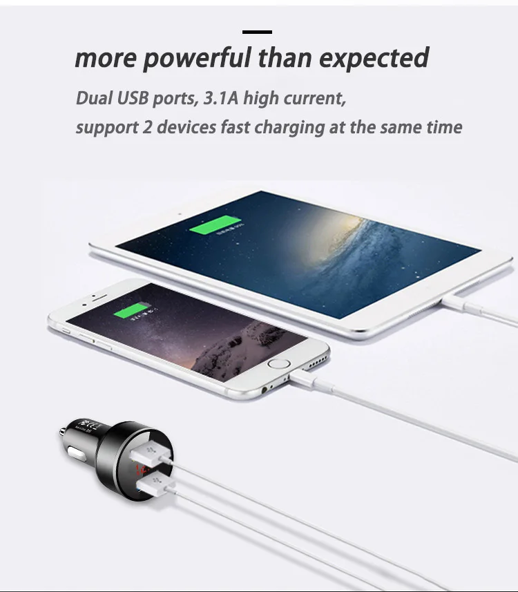 Wholesale Fast Charging Dual Usb Car Charger Adapter 2 Usb Ports 3.1a ...