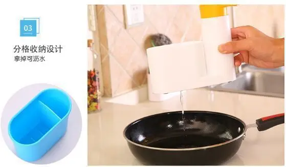 Multifunctional  Hand Soap Dispenser  Sponge Dishwashing Brush Kitchen storage box supplier