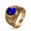 Anello con design a doppia pistola Blu