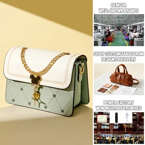 Custom Style Korean Direct Factory Genuine Leather Crossbody Purses Women's Leather Bag Designer Luxury Black Shoulder Handbags