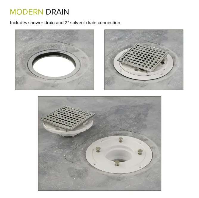 Factory Price Shower Pan Base Ready To Tile With Left Drain Shower Tray