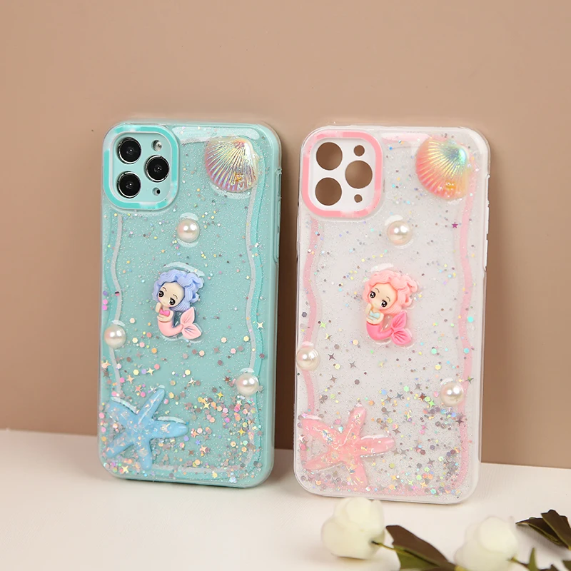 Luxury Forros Para Celular Glitter Phone case for iphone 11 12 13 14 15 Protector Cover PC + Silicone Fundas Carcasas De Celular