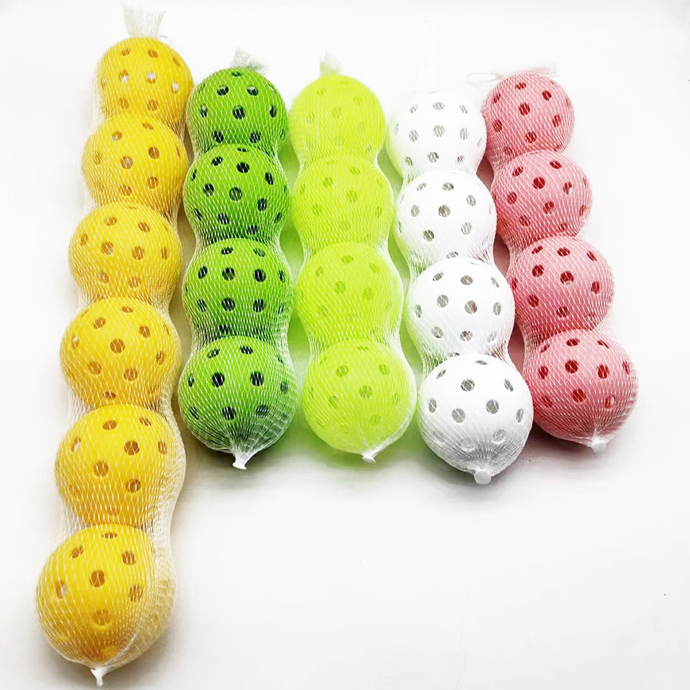 Изготовленный на заказ шарик для пиклбола одобренный USAPA полый весло занятий спортом открытом воздухе тренировочный воздушный поток светящийся мяч