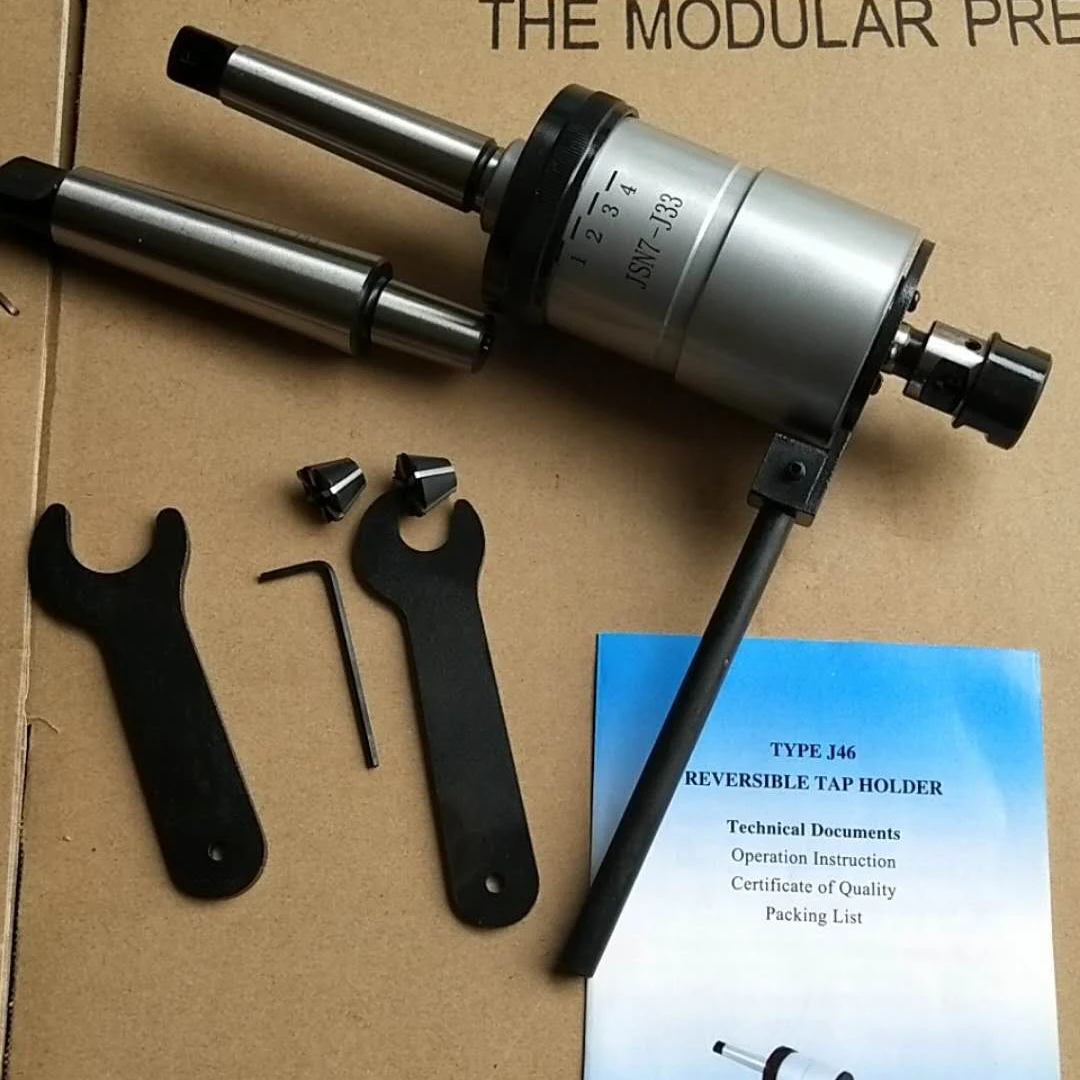 Lathe Machine Drilling and Tapping Attachment CNC J46 Reversible Tapping Chuck Set