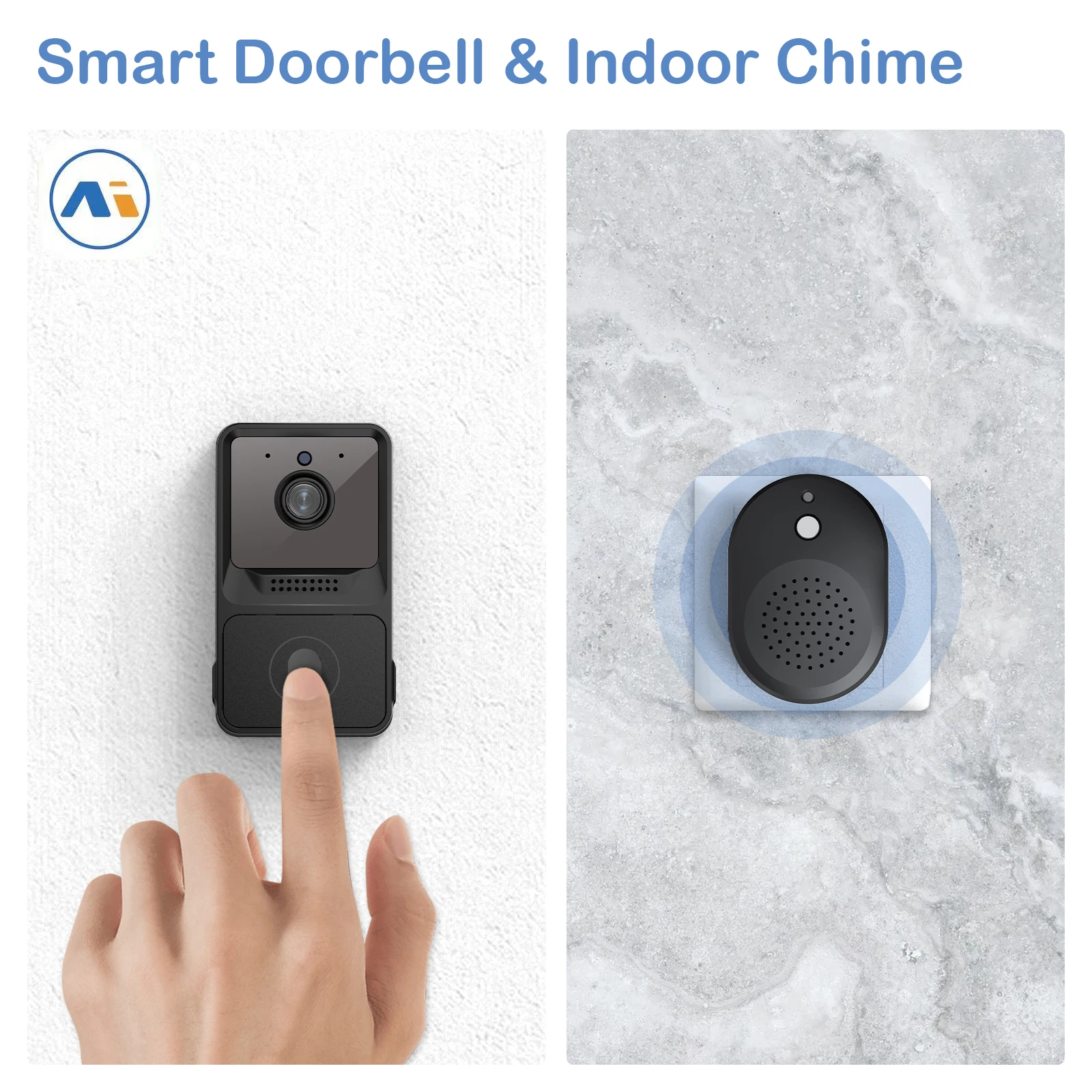 New 2022 Intercom Ring Chime Video Door Phones Doorbell Wifi Timbre Con Camara Video Mini Doorbell Camera