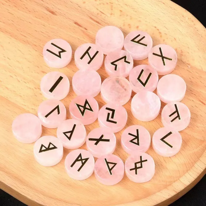 Natural Rune Shell Natural Runes Stones - Witchcraft Symbols & Meditation Set