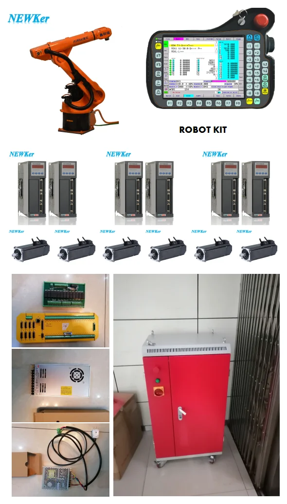 NEWKer Industrial Welding Manipulator Robot Arm 6 Axis with Robot Controller Cnc Control Cabinet