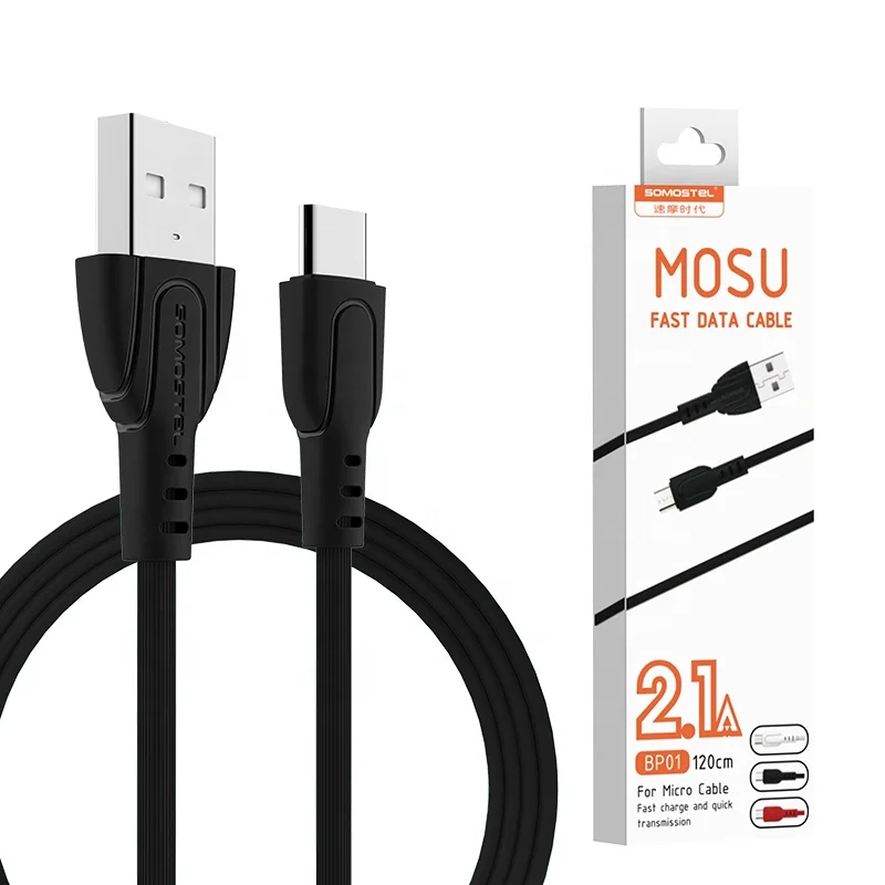 SOMOSTEL USB кабель для передачи данных SMS-BP01 Премиум ПВХ материал 1,2 м 2.1A быстрой зарядки низкая цена USB кабель для передачи данных v8 tc iPhone для ios и android
