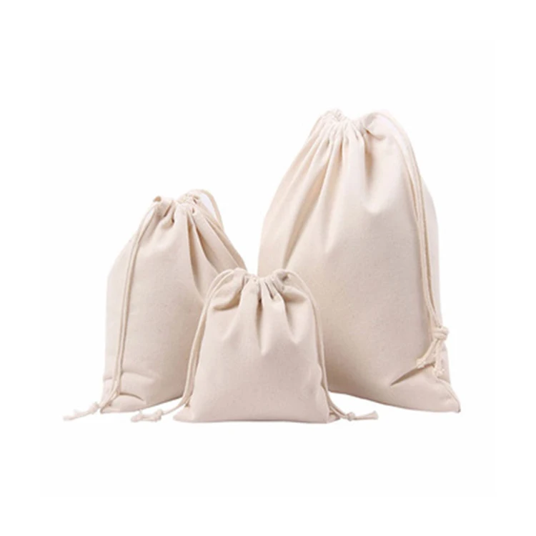 custom muslin drawstring bags