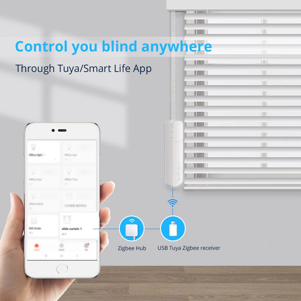 Zemismart Homekit Zigbee Bean Blinds Smart Shade Driver Roller Shutter Motor IOS Home App Siri Voice Control
