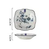 Petite assiette carrée hollandaise étoile bleue de 8 pouces