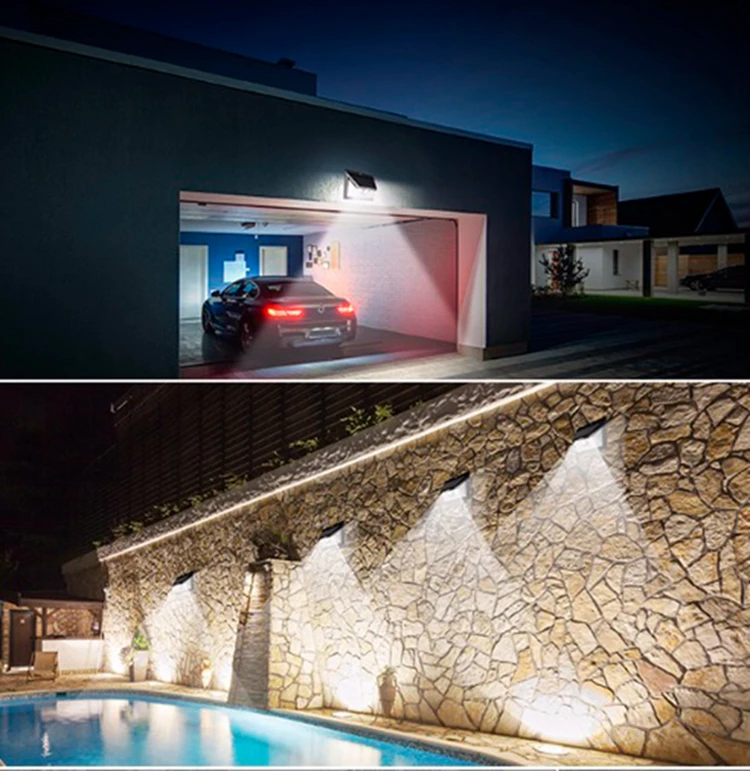 Уличный настенный светильник с пассивным инфракрасным датчиком движения, IP65, 24 светодиода, 44 Светодиода, 54 светодиода, 80 светодиодов, 118светодиодов, солнечный светильник с датчиком движения