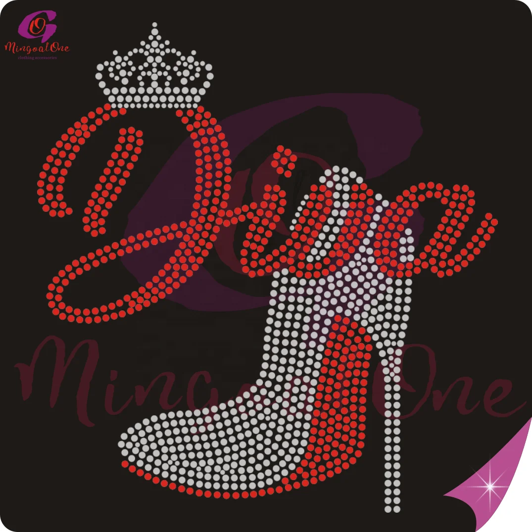 Customized Logo Step Into My 50th Birthday Rhinestone Iron on Applique Design Fashion Bling Rhinestone Transfer for Shirt