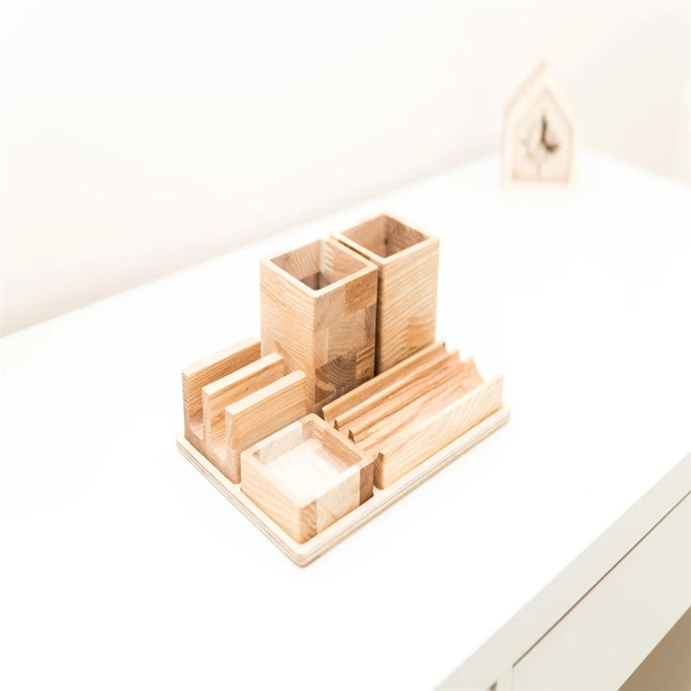 Creative cute cactus desktop organizer desk accessory pen pencil holder  as gift for school office supplies