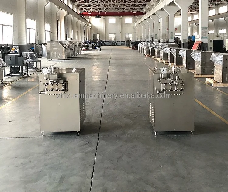 2000L/H Handled Milk Homogenizer High Pressure Milk Juice Homogenizer Machine Two Piston Honey Milk Homogenizer