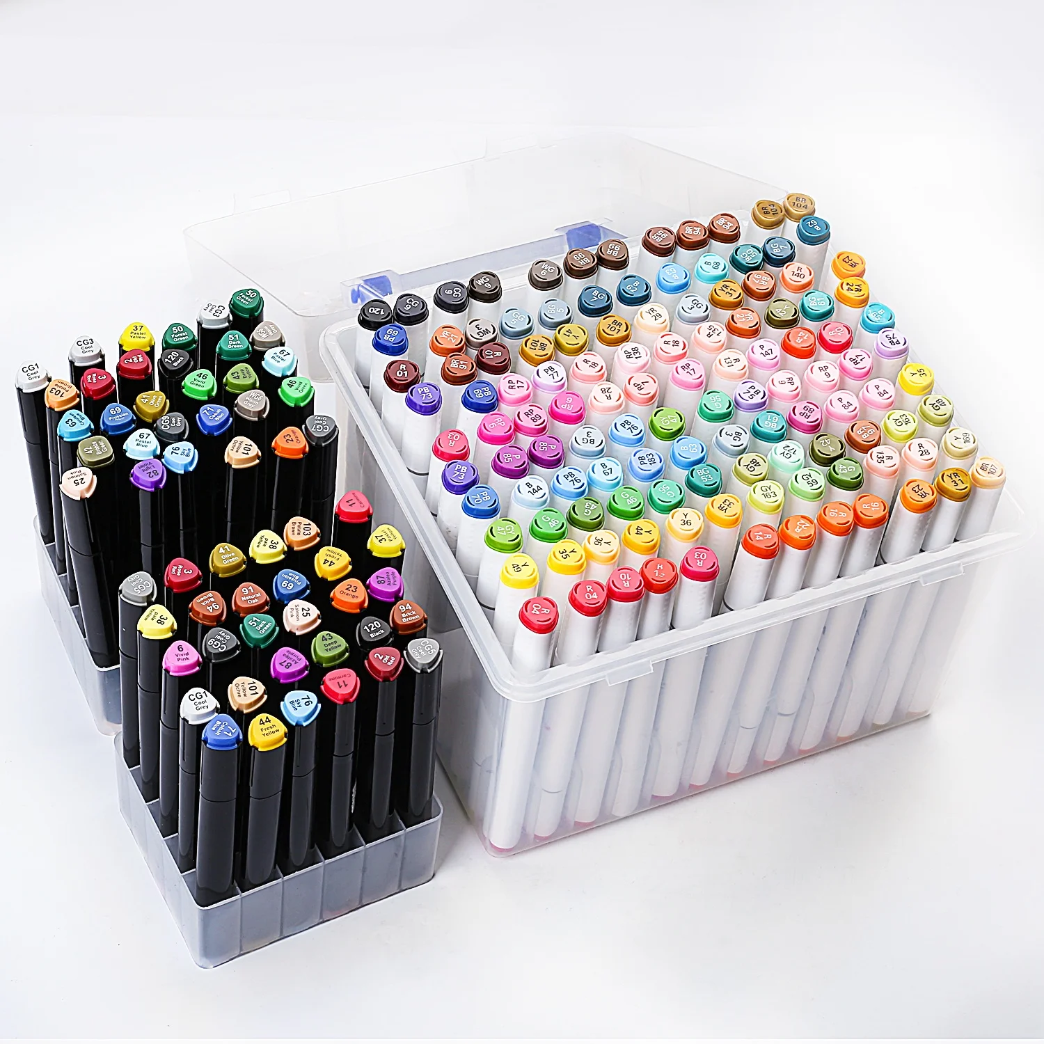 10-- 168 pcs/set Permanent Pro Art copic Style design alcohol Markers  sketch Pens Fine Point Twin Tips manga drawing set, Wish