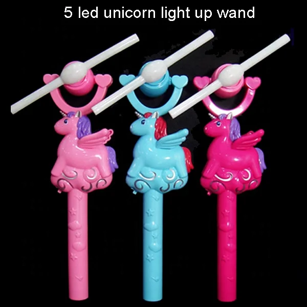 
 Праздничное украшение, радужные мигающие спиннинговые игрушки, музыкальная светодиодная подсветка, единорог, ветряная мельница, палочка  