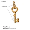 Heart Key Charm