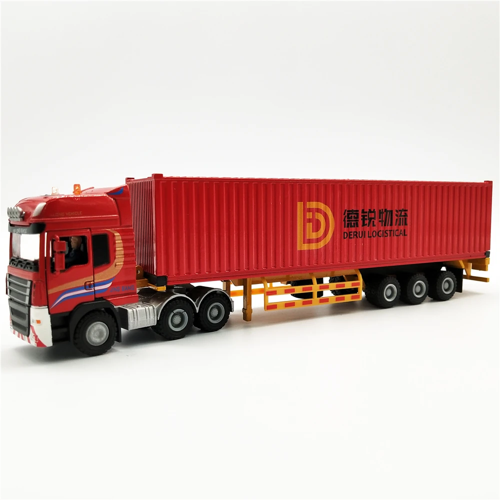 28cm Deutsche Post DHL model ciężarówki kontenerowej 1:50 model ciężarówki logistycznej model statku o.a.s.