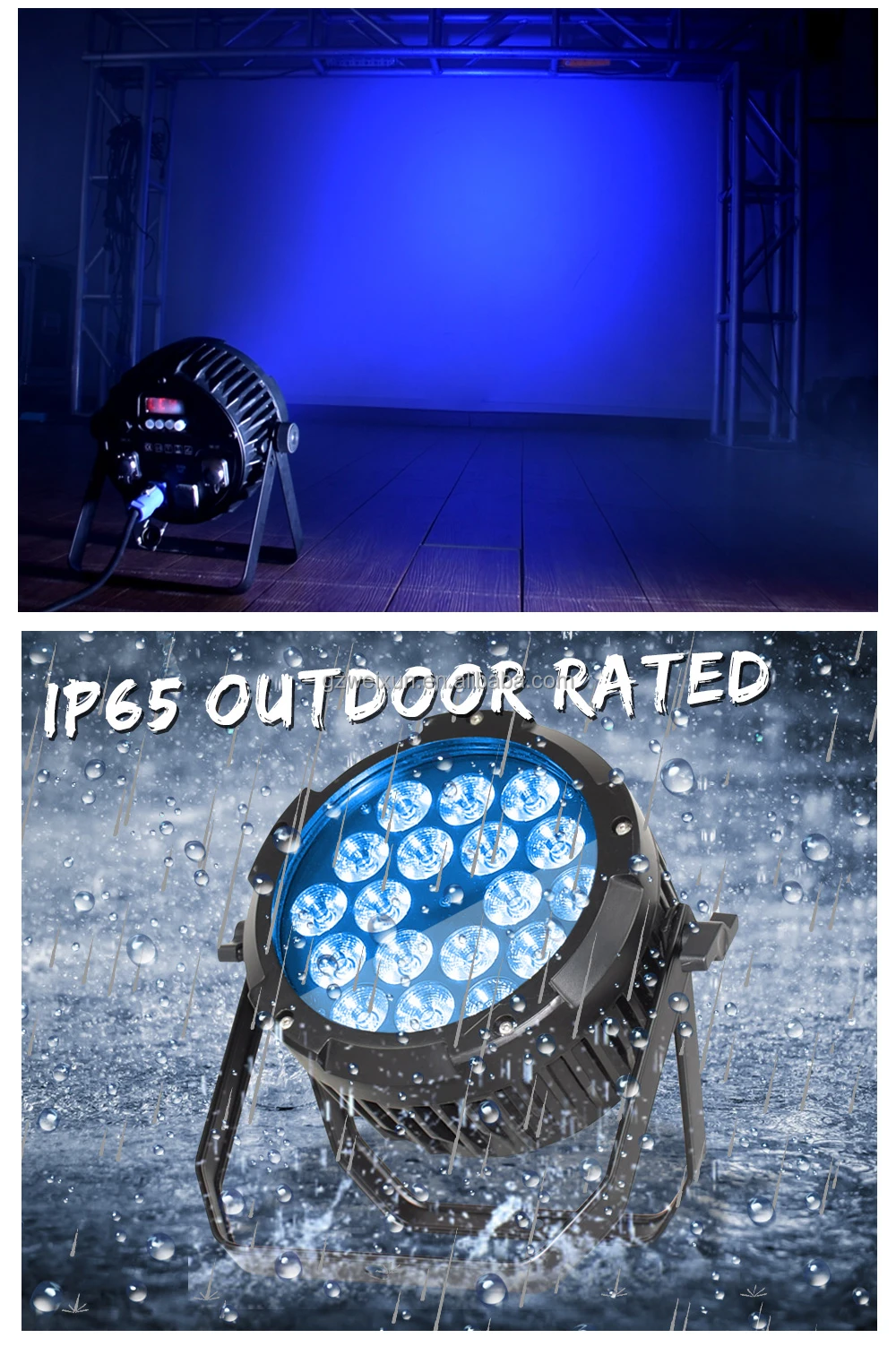 18x18w Rgbwauv 6in1 Ip65 Waterproof Led Par Lightsled Light Dmx Control