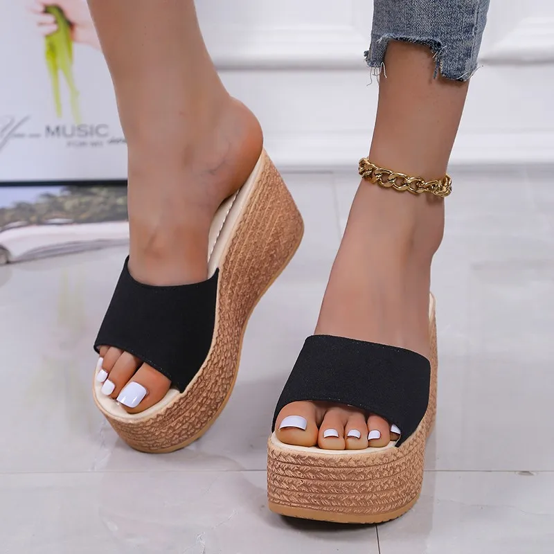 Large Size Wedge Sandals for Women in Summer 2025, New Thick Soled