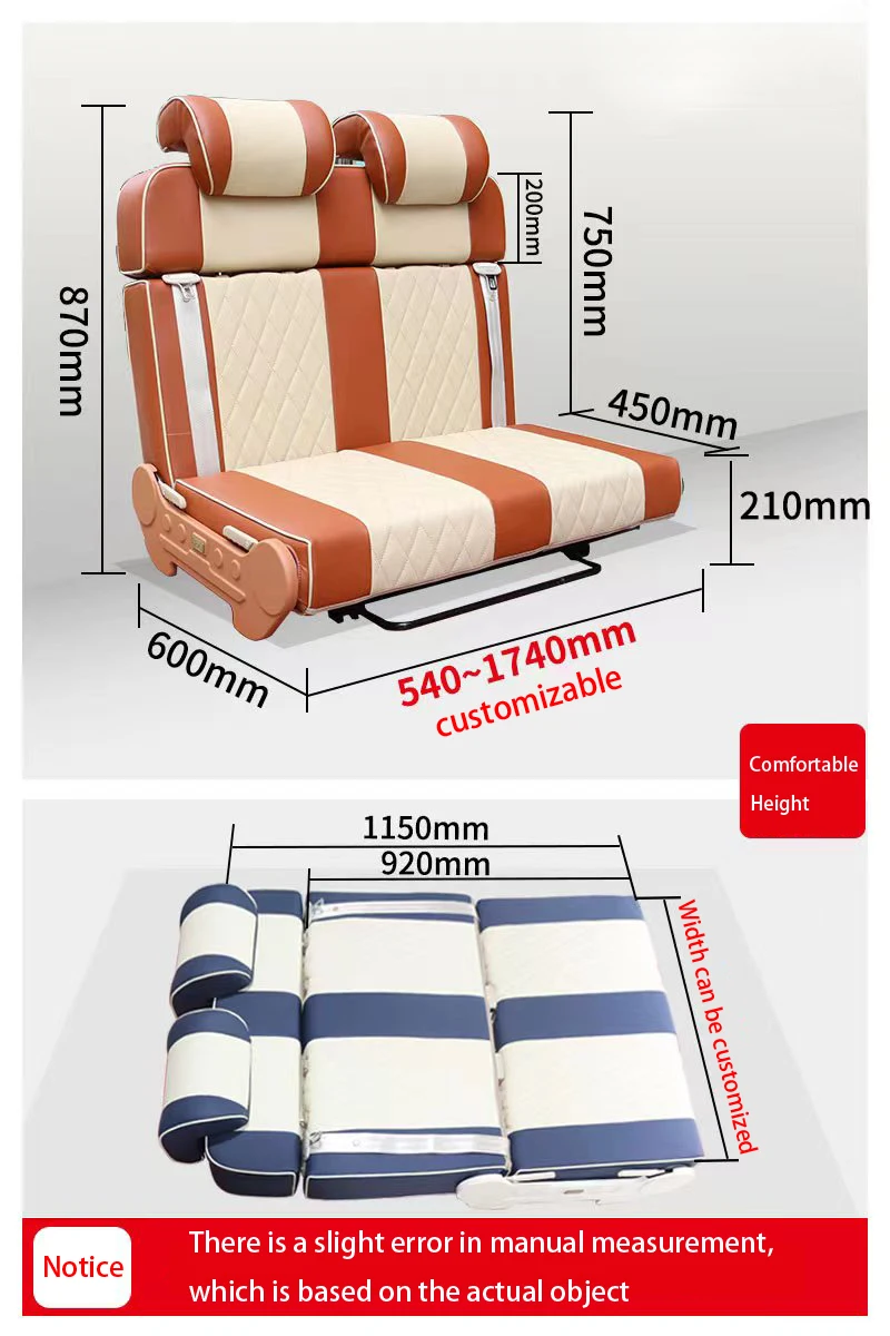 Ultraleather Double Caravan Sofa Seating Bed With Bed Function
