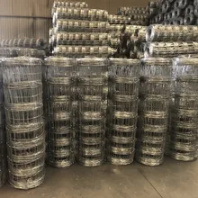 Fixed Knot Woven Wire Field Fence Roll Goat Hog Deer Livestock Fencing Wire Mesh Galvanized Sheep Horse Cattle Game Farm Fence