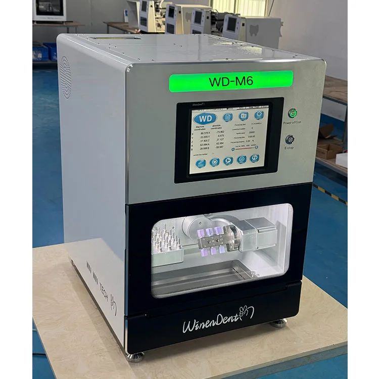 Professional Service Cad Cam 5 Axis Wet Glass Ceramic Lithium Disilicate CNC Metal Titanium Implants Dental Milling Machine