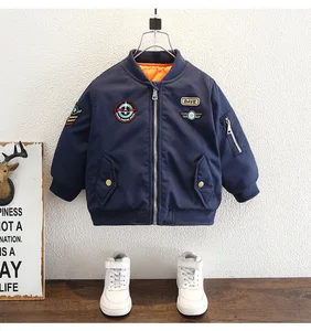 Customized Boys Coat Winter Casual Style Children Baseball Jersey Thickened Cotton Padded Jacket Clothes for Kids