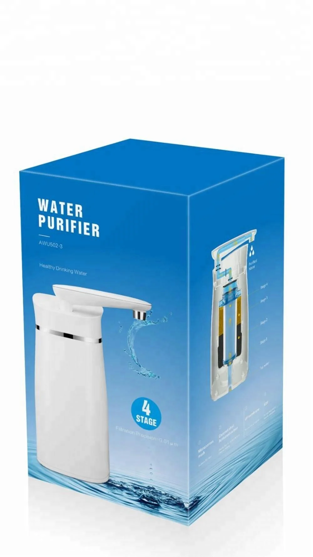 Countertop Bpa Free Mineral Water Purifier Remove Chlorine,Cancer