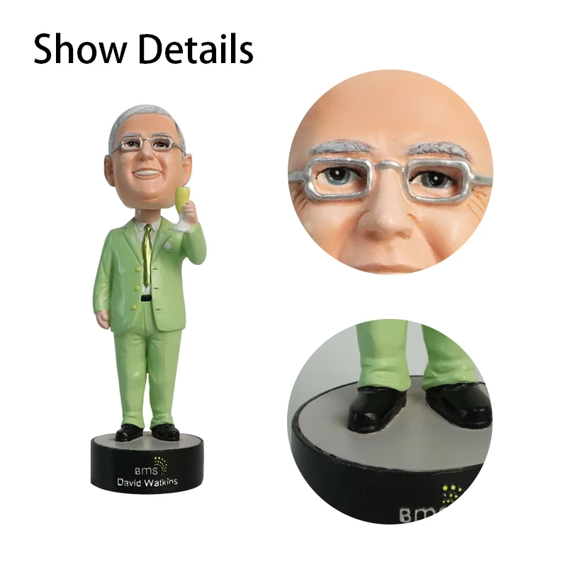 OEM ODM Handmade Custom Bobblehead Figures Resin Crafts Bobblehead Personalized for Decoration  Figurines Bobblehead Resin Gift factory