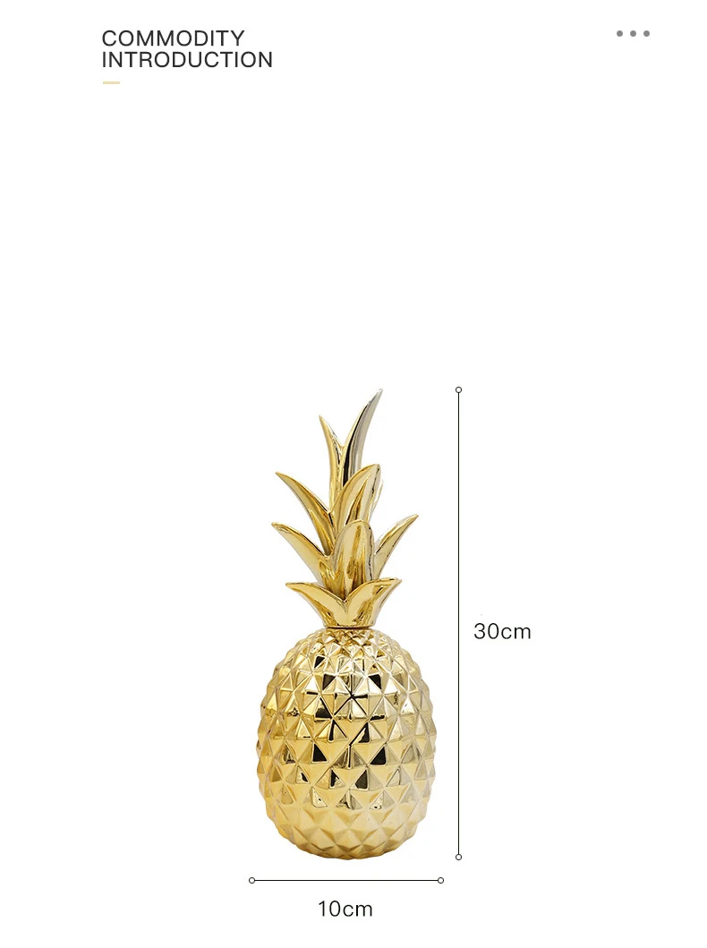 Hot Sale Pineapple Sculpture Modern Interior Home Decoration