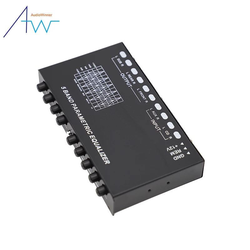 Car Lighter Bass Mp3 Player Equalizer 5 Band Parametric Equalizer