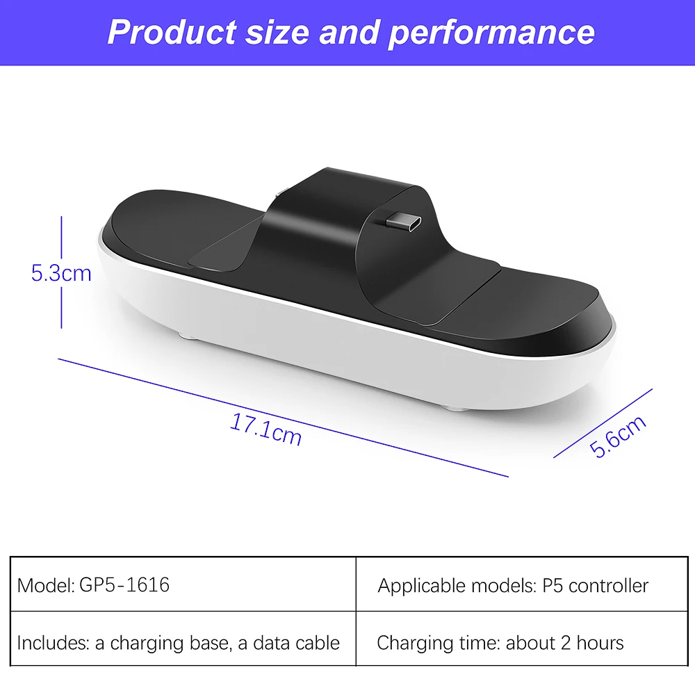 For PS5 Two Wireless DualSense Controller Charging Station Controller USB Charger Dock for PS5 Console Accessories
