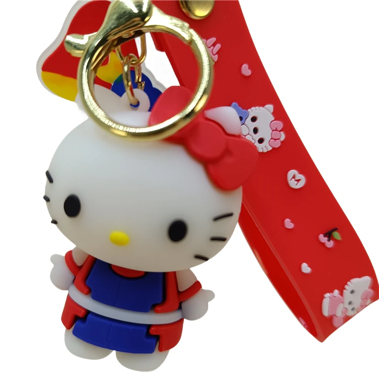 Factory Direct Custom 2D PVC Key Chain Key Holder for Corporate Brand Advertising Giveaways