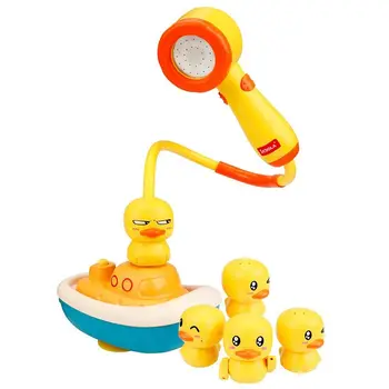 Wholesale Children Playing Water Electric Spray Little Yellow Duck Baby Bath Water Spray Toy