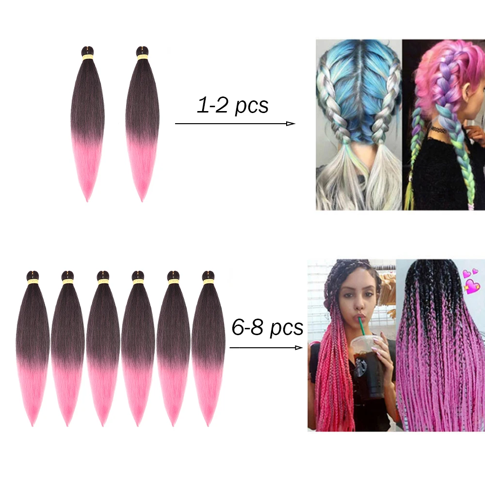 52inch Pre Stretched Xpressions Prestretched Prestreched Expression Braiding Hair 3 Pack Pre