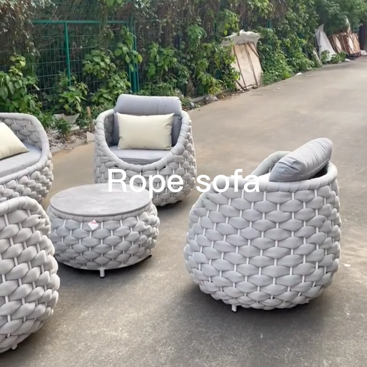 Outdoor Garden Nordic Designed Corner Top Sell Patio Set Outdoor