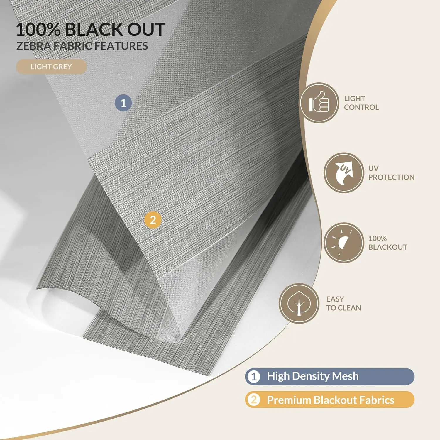 425GSM Zebra Blinds Fabric with 1 Roll MOQ and Customizable Color for French Windows