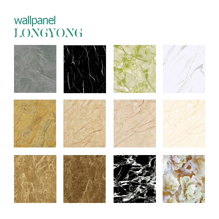 High Glossy UV Marble PVC Wall Panels - Waterproof & Eco-friendly